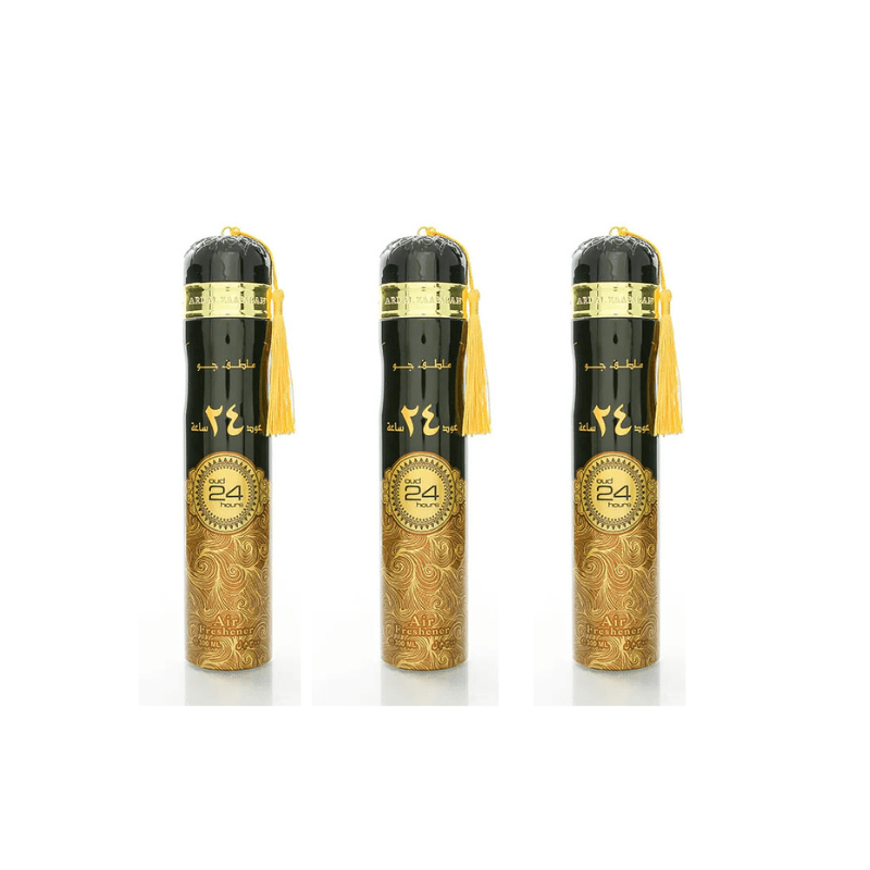 Oud 24 Hours Air Freshener Trio Bundle 300ml Ard Al Zaafaran - Ezone Distribution