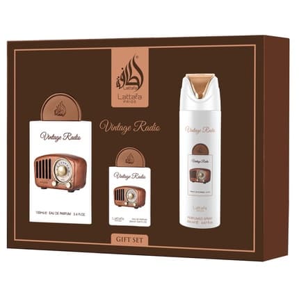 Lattafa Pride Vintage Radio Giftset Eau De Parfum