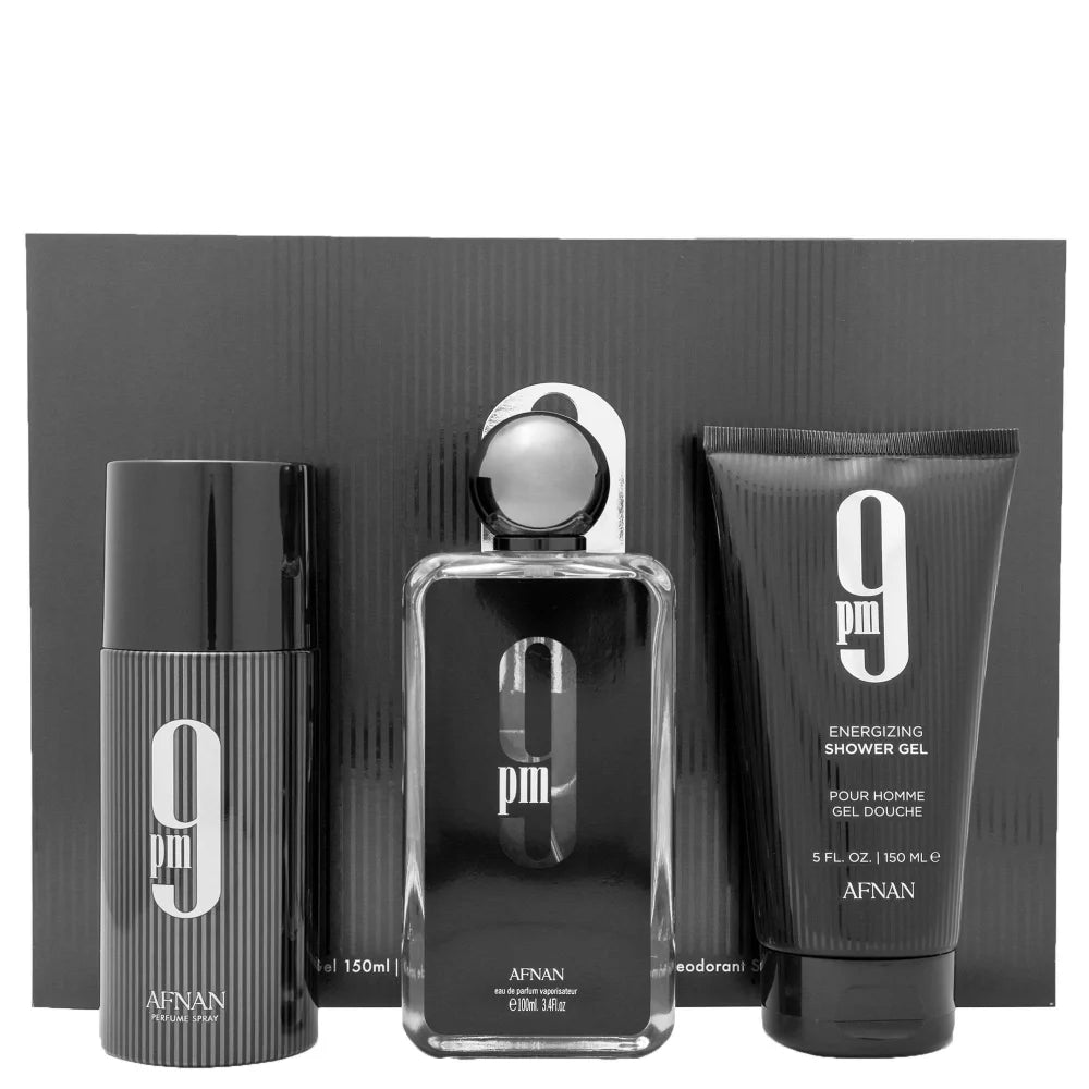 Afnan 9 PM Eau de Parfum Spray 100ml Gift Set