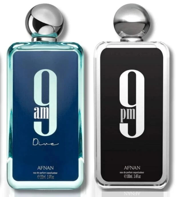 Afnan 9pm and 9am Dive EDP 100ml Twin bundle Offer